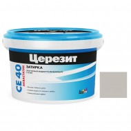 Затирка цементная ЦЕРЕЗИТ CE 40 Aquastatic серебристо-серый 2 кг