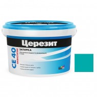 Затирка цементная для швов ЦЕРЕЗИТ CE 40 Aquastatic Бирюза 2 кг 12 шт